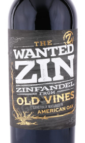 этикетка вино the wanted zin zinfandel 0.75л