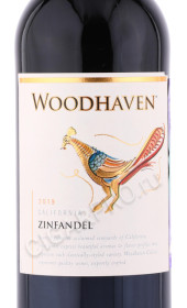 этикетка вино woodhaven zinfandel 0.75л
