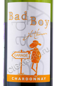 этикетка вино bad boy chardonnay 0.75л