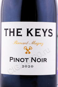 этикетка вино bernard magrez pinot noir the keys 0.75л