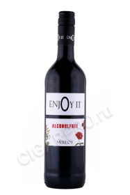 вино enjoy it merlot безалкогольный 0.75л