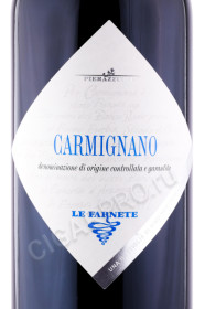 этикетка вино le farnete carmignano 3л