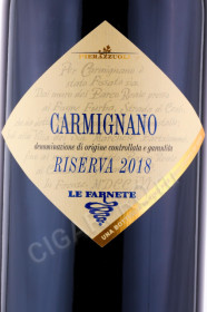 этикетка вино le farnete carmignano riserva 1.5л