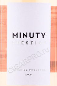 этикетка французское вино minuty prestige 0.75л