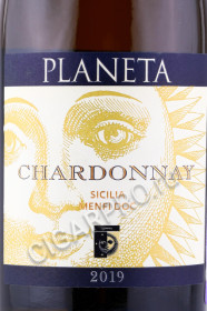этикетка вино planeta chardonnay sicilia 0.375л