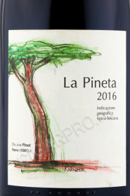 этикетка вино podere monastero la pineta 0.75л