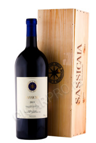 вино sassicaia bolgeri sassicaia 2019 3л в деревянном ящике