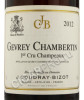 этикетка j.coudray-bizot gevrey-chambertin 1-er cru champeaux