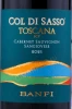 Этикетка Вино Банфи Коль ди Сассо Тоскана 2021г 0.375л