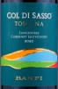 Этикетка Вино Банфи Коль ди Сассо Тоскана 2020г 0.75л