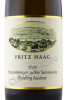 этикетка fritz haag brauneberger juffer sonnenuhr riesling 0.375л