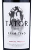 Этикетка Вино Татор Примитиво Пулия 0.75л
