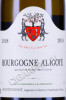 этикетка вино bourgogne aligote aoc 0.75л