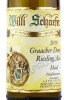 этикетка willi schaefer graacher domprobst riesling auslese 0.375л