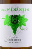 этикетка dr wehrheim riesling buntstück 0.75л