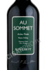 этикетка вина au sommet atlas peak cabernet sauvignon napa valley