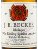 этикетка вина j. b. becker riesling spatlese wallufer walkenberg