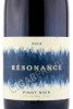 этикетка resonance willamette valley pinot noir 0.75л