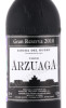 этикетка вино arzuaga gran reserva 2010г 0.75л
