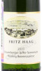 этикетка вино fritz haag brauneberger juffer sonnenuhr riesling 0.375л