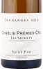 этикетка вино patrick piuze chablis premier cru les sechets 2019г 0.75л