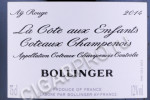 этикетка вино bollinger la cote aux enfants 0.75л