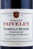 этикетка вино chambolle musigny premie cru la combe dorveau faiveley 0.75л