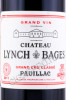 этикетка вино chateau lynch bages pauillac 2011 0.75л