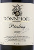 этикетка немецкое вино donnhoff riesling 0.75л
