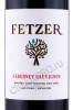 этикетка американское вино fetzer cabernet sauvignon valley oaks 0.75л