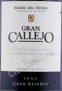 этикетка вино gran callejo gran reserva 2001 1.5л