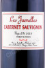 этикетка французское вино les jamelles cabernet sauvignon 0.75л