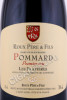 этикетка вино roux pere et fils pommard premier cru les platieres 0.75л