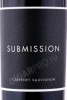 этикетка вино submission cabernet sauvignon 0.75л