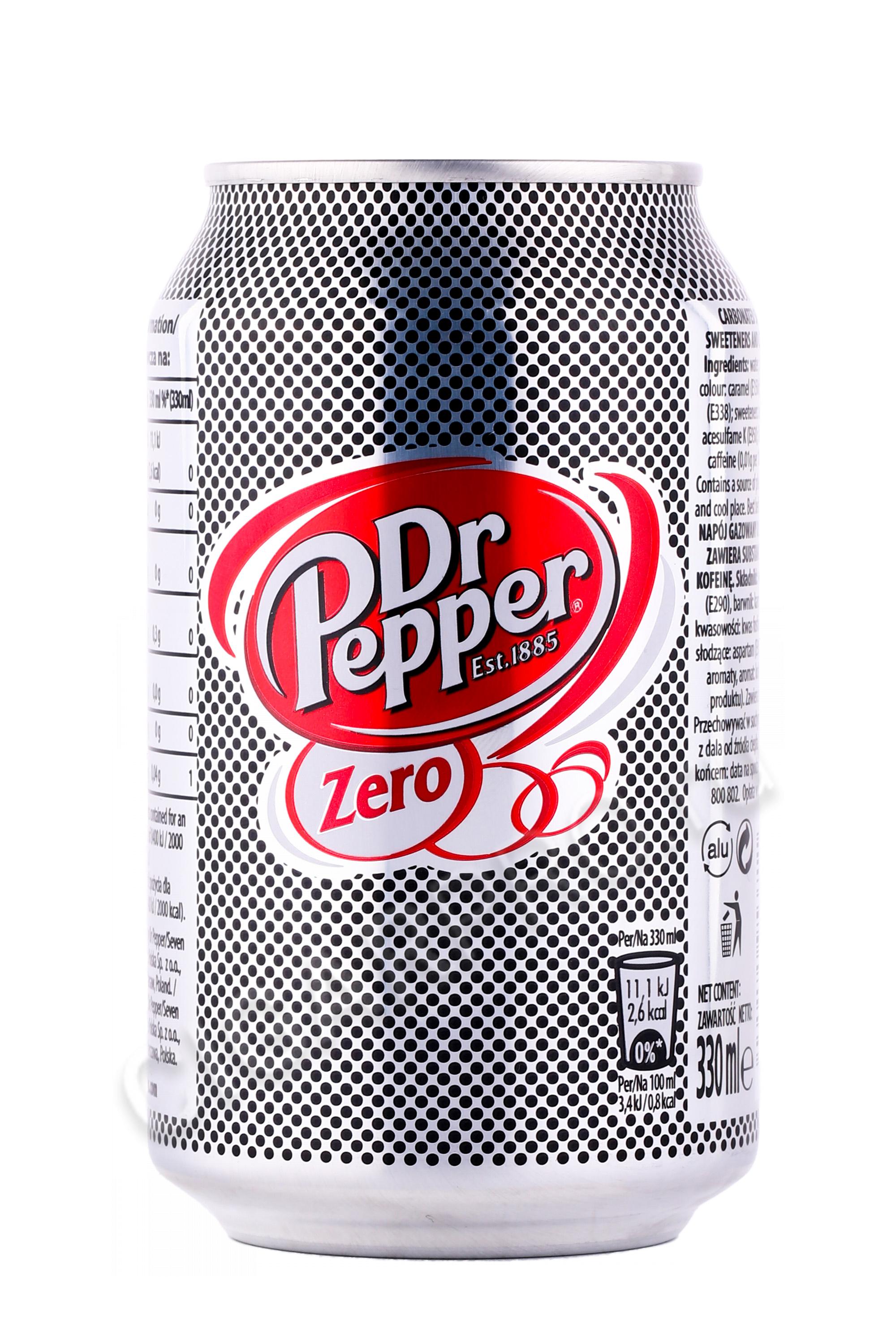 Dr Pepper Zero купить Лимонад Доктор Пеппер Зеро 0.33л цена