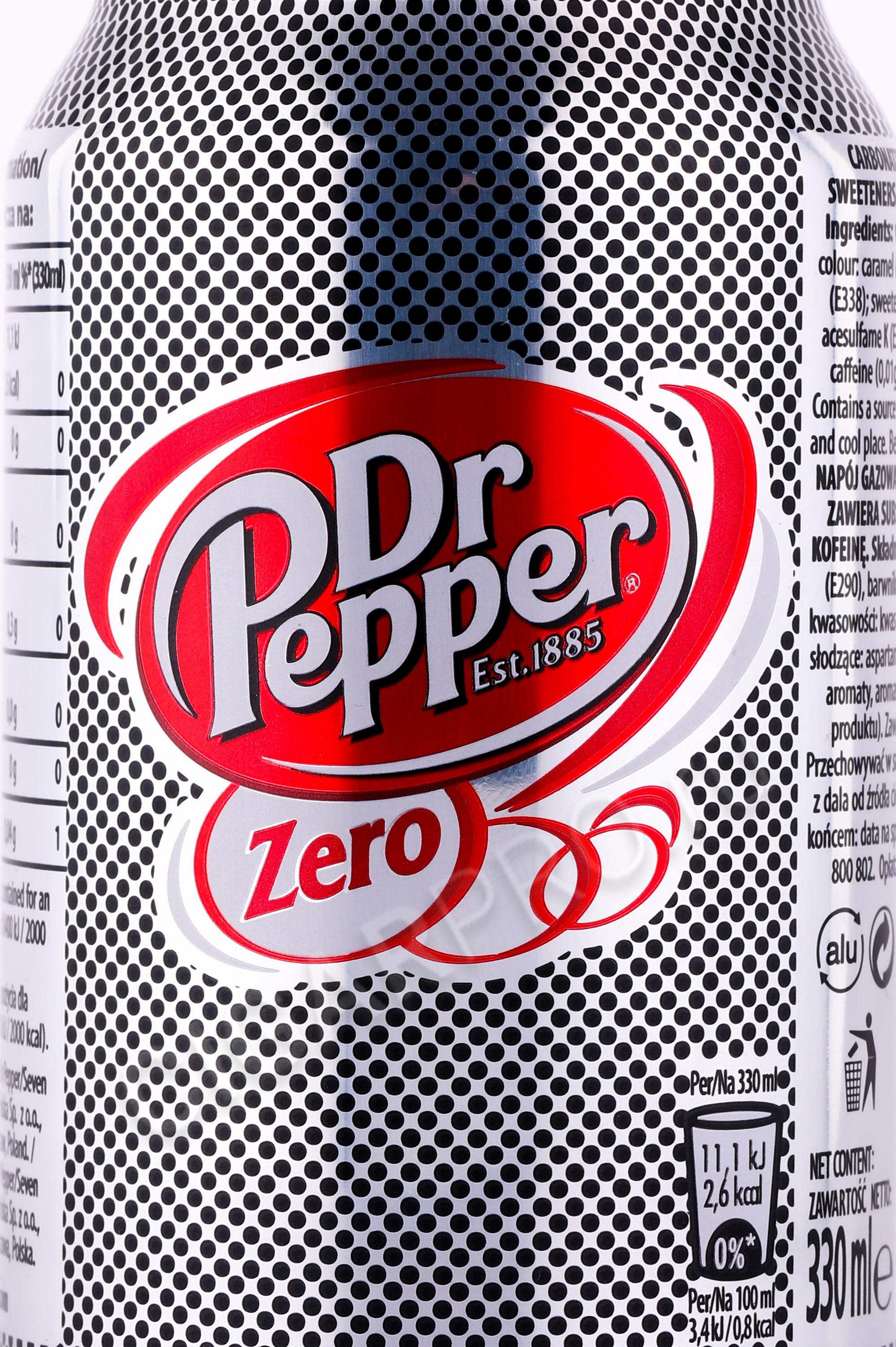 Dr Pepper Zero купить Лимонад Доктор Пеппер Зеро 0.33л цена