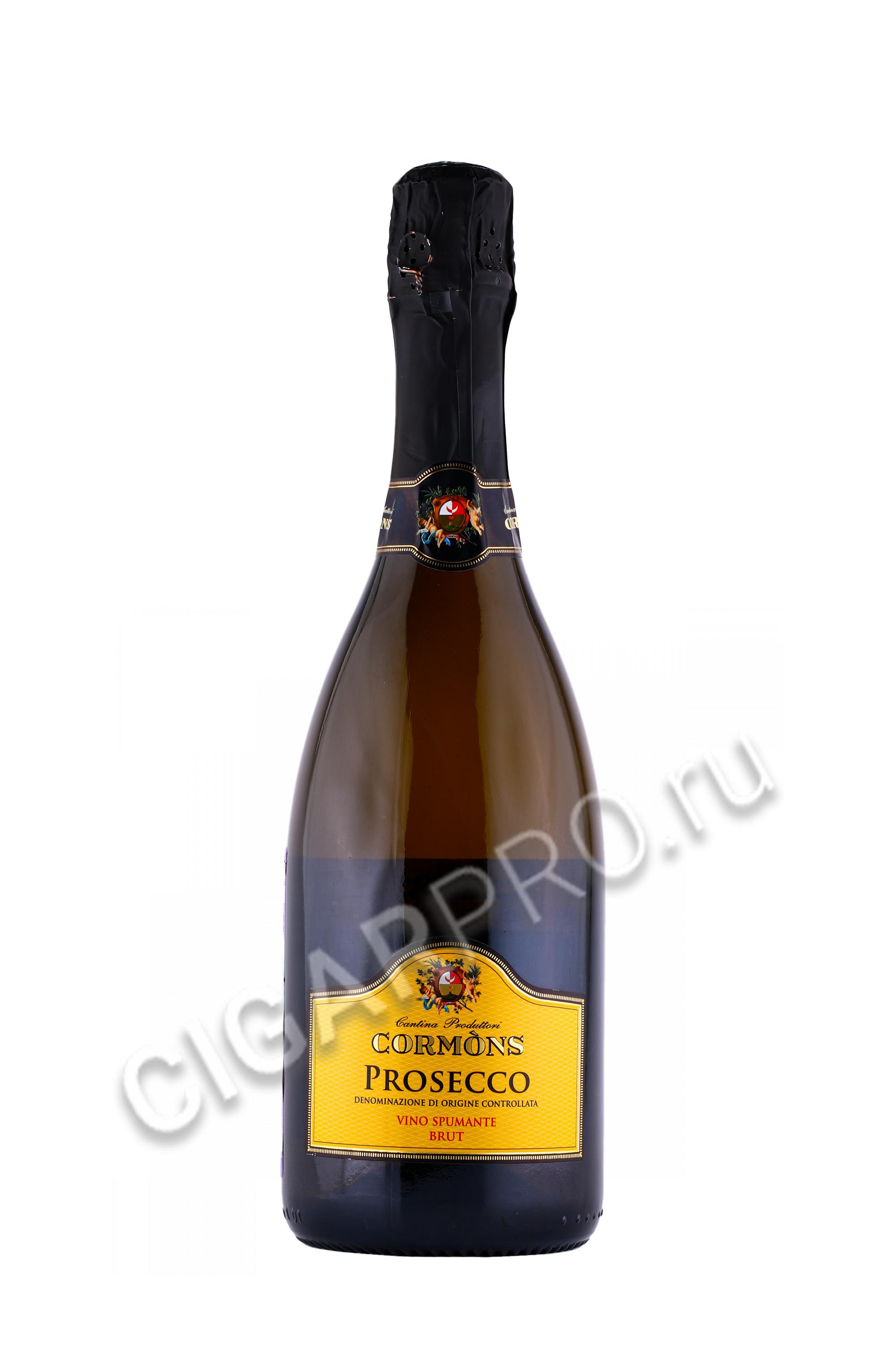 игристое вино cormons prosecco brut doc 0.75л