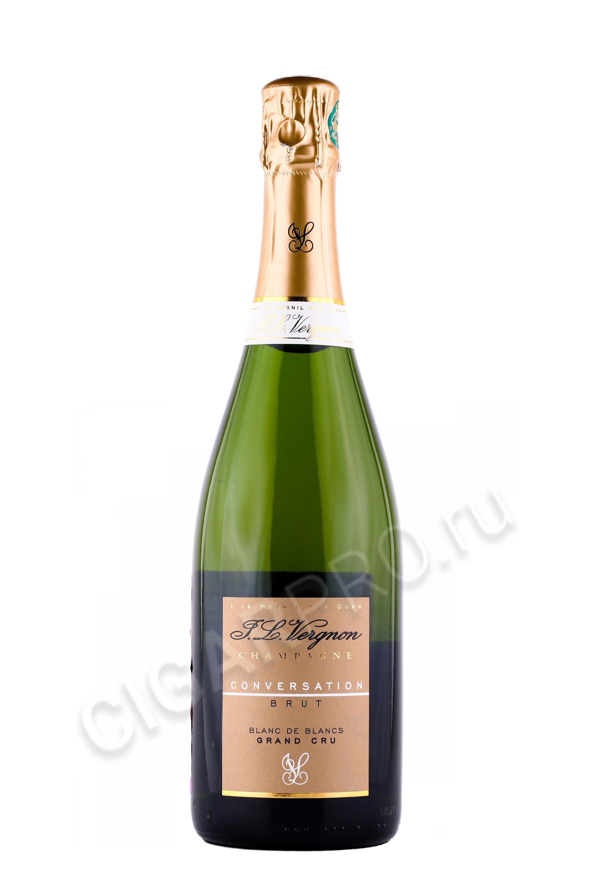 J L Vergnon Conversation Champagne Blanc de Blancs Grand Cru Brut Шампанское Ж Л Вернон Конверсасьон Шампань Блан де Блан Гран Крю Брют 0.75л
