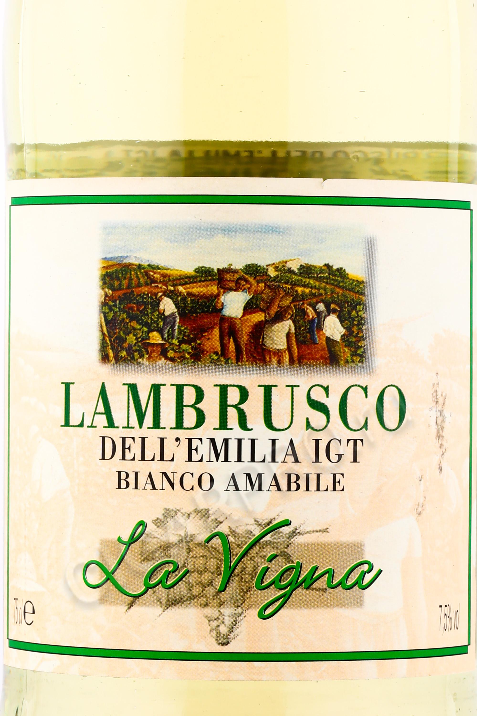 Lambrusco Dell Emilia IGT La Vigna Bianco Amabile Игристое вино ...
