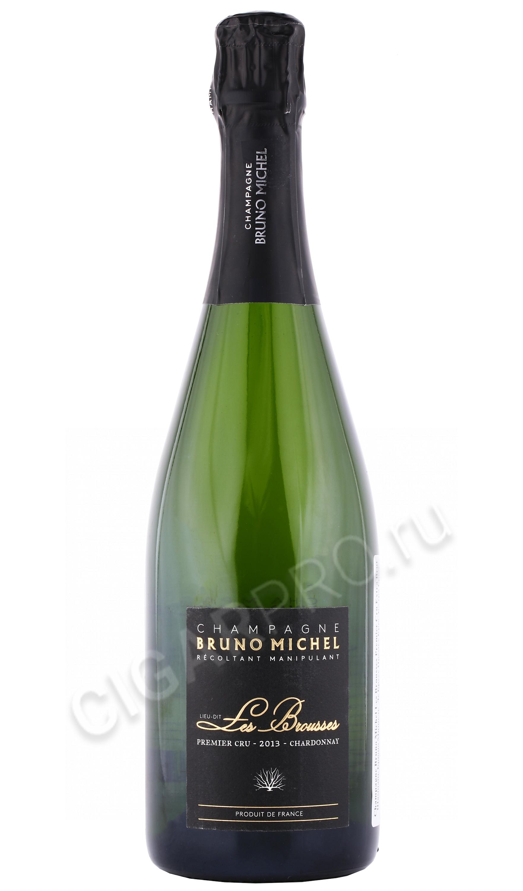 Bruno Michel Les Brousses Premier Cru Extra Brut Шампанское Шампань Брюно Мишель Ле Брусс Премье Крю Экстра Брют 0.75л