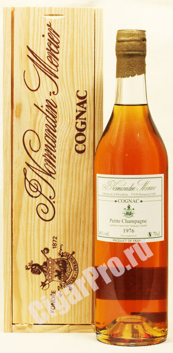 коньяк j normandine mersier 1976 года petit champagne коньяке норманден мерсье пти шампань