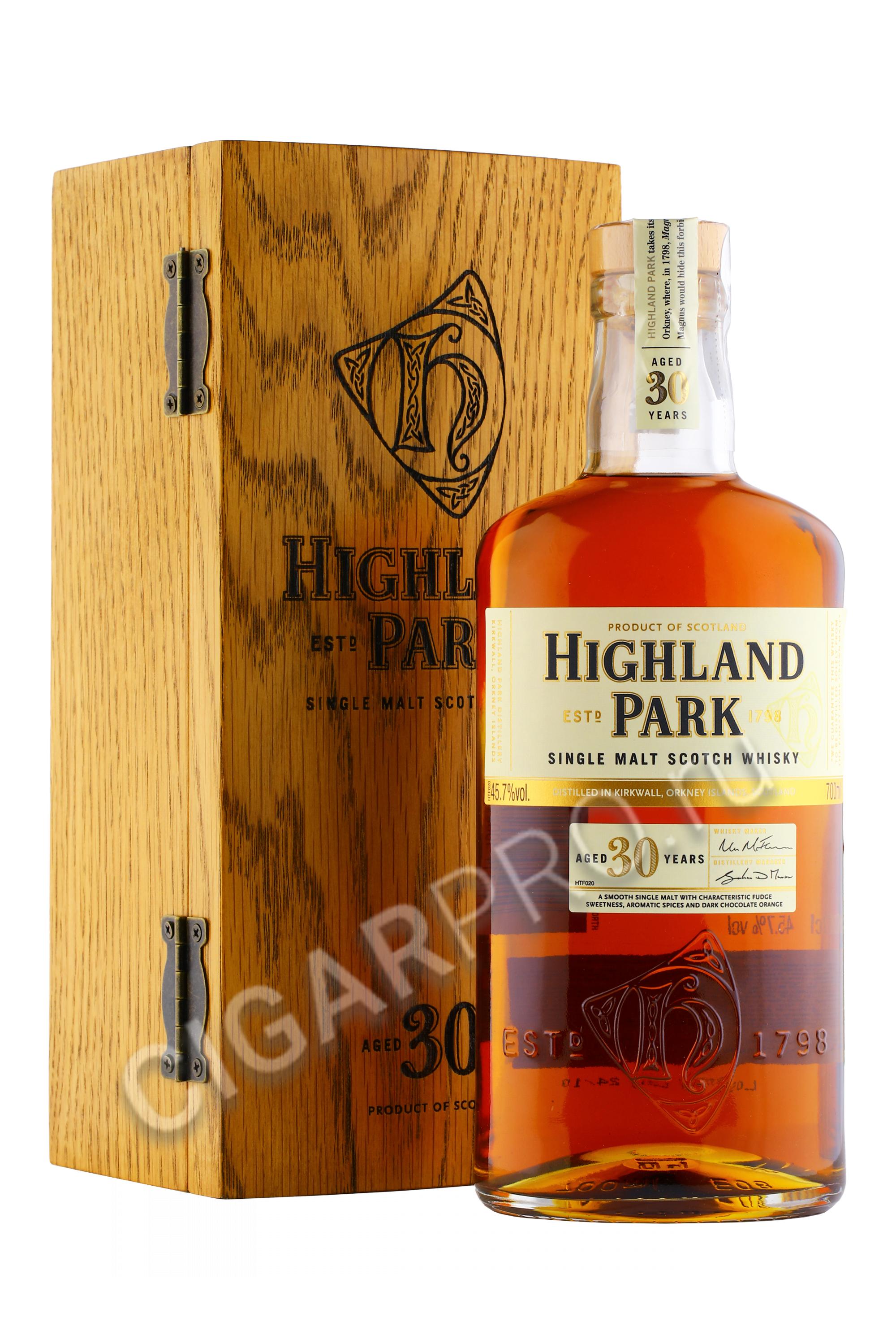 Виски Highland Park 30 Years Old, - купить виски Хайланд Парк 30 лет 0.7 л  в деревянной коробке цена