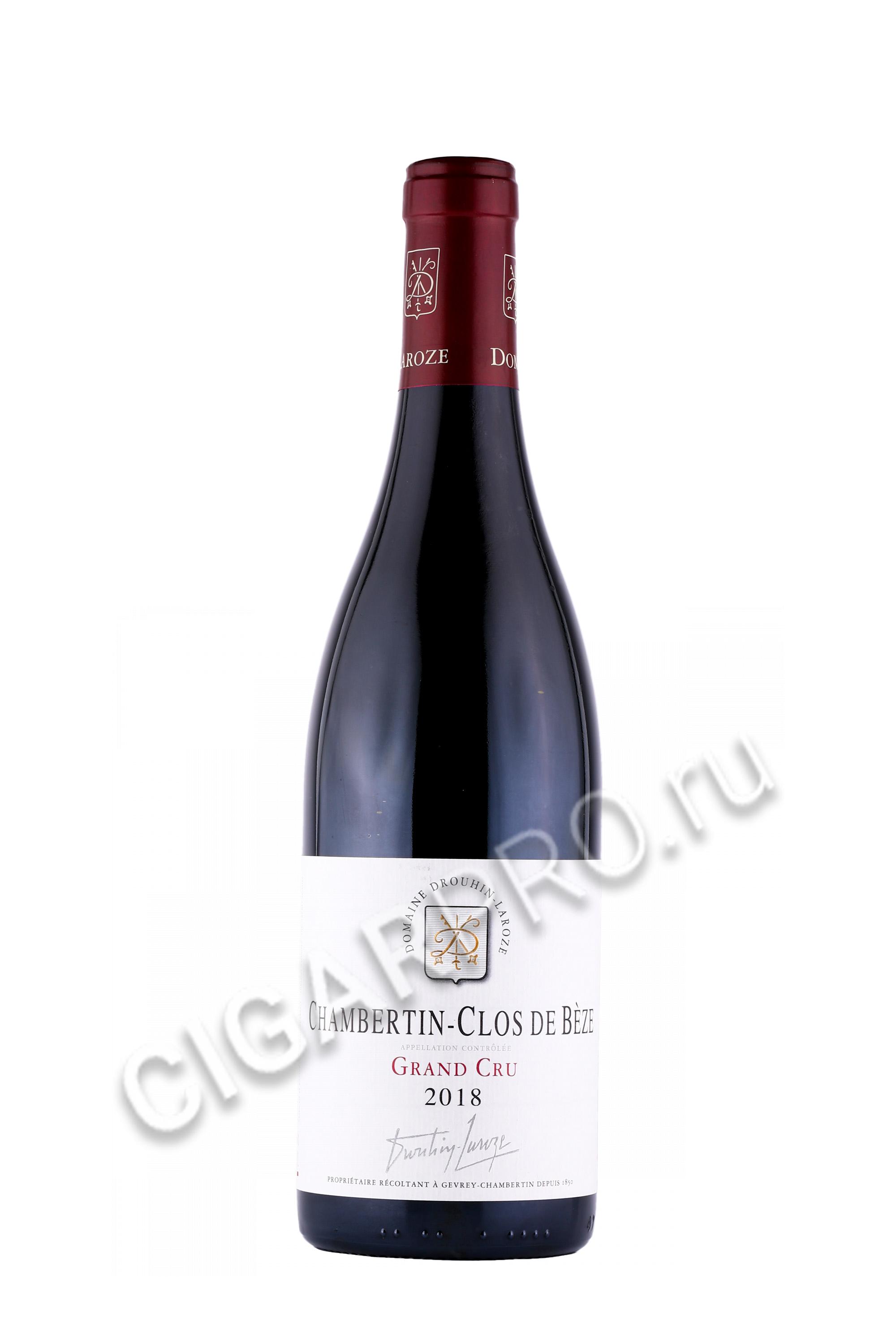 Domaine Drouhin Laroze Chambertin Clos de Beze Grand Cru Вино Шамбертен Кло де Без Гран Крю Домен Друан Лароз 0.75л