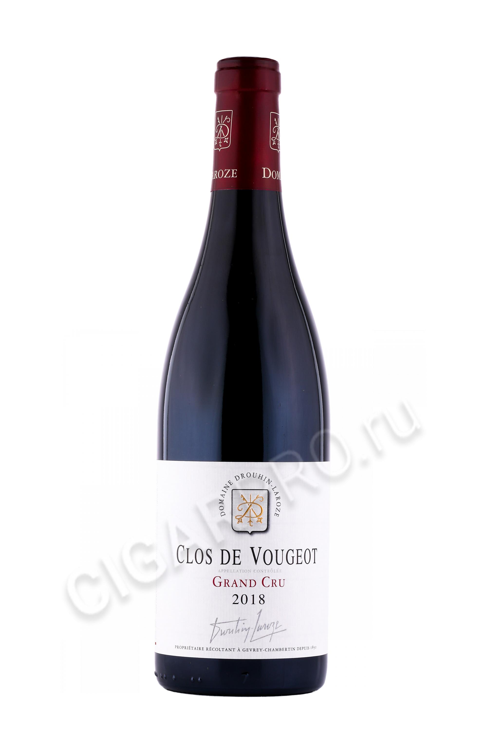 Domaine Drouhin Laroze Clos de Vougeot Grand Cru 2018 Вино Домен Друан Лароз Кло де Вужо Гран Крю 2018г 0.75л