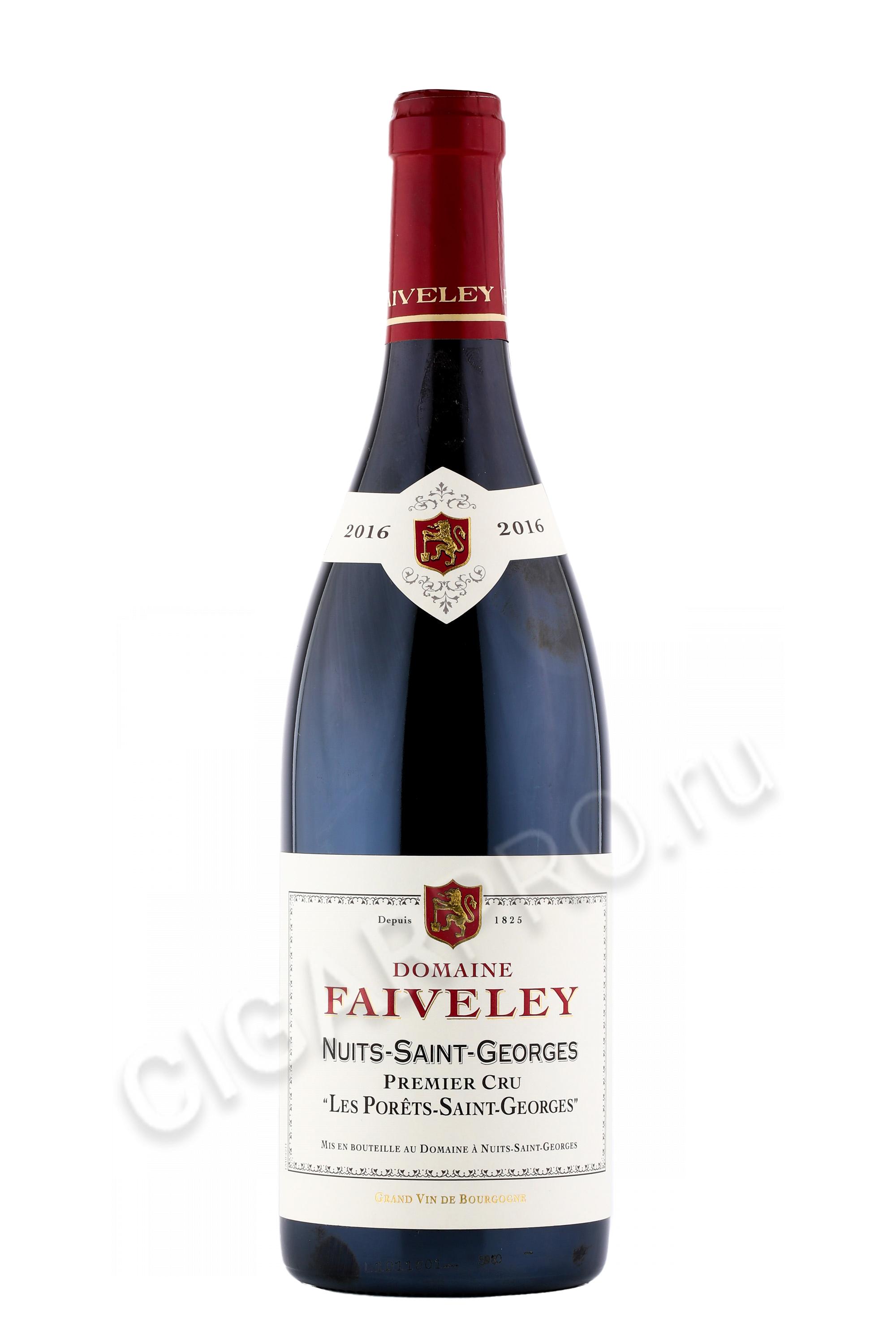 Domaine Faiveley Nuits St Georges 1er Cru Les Porets Saint Georges Вино Домэн Фэвле Нюи Сэн Жорж Промье Крю Ле Поре Сэн Жорж 2016г 0.75л