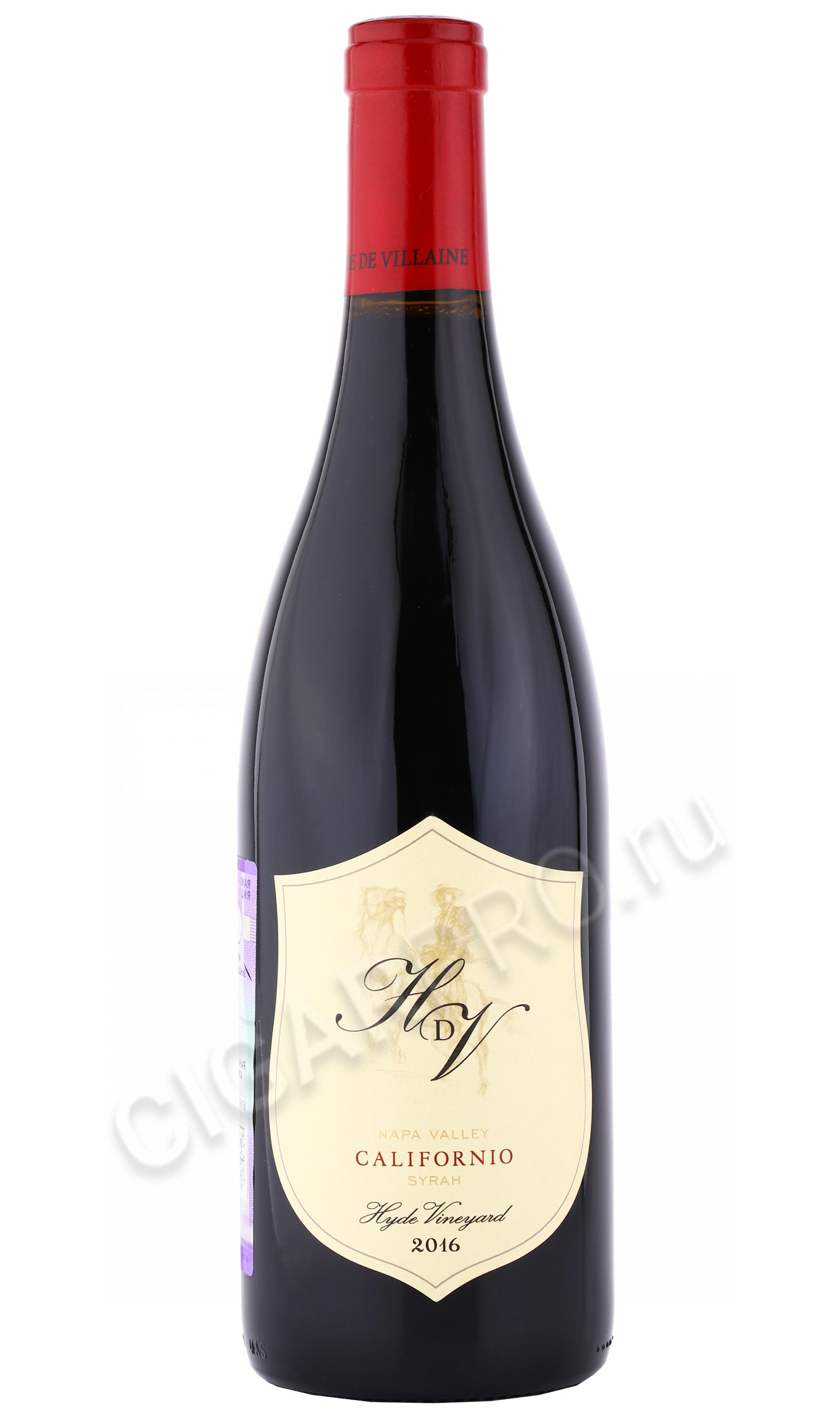 Hyde de Villaine Napa Valley Californio Syrah 2016 Вино Хайд Де Вилен Напа Вэлли Калифорнио Сира 2016г 0.75л