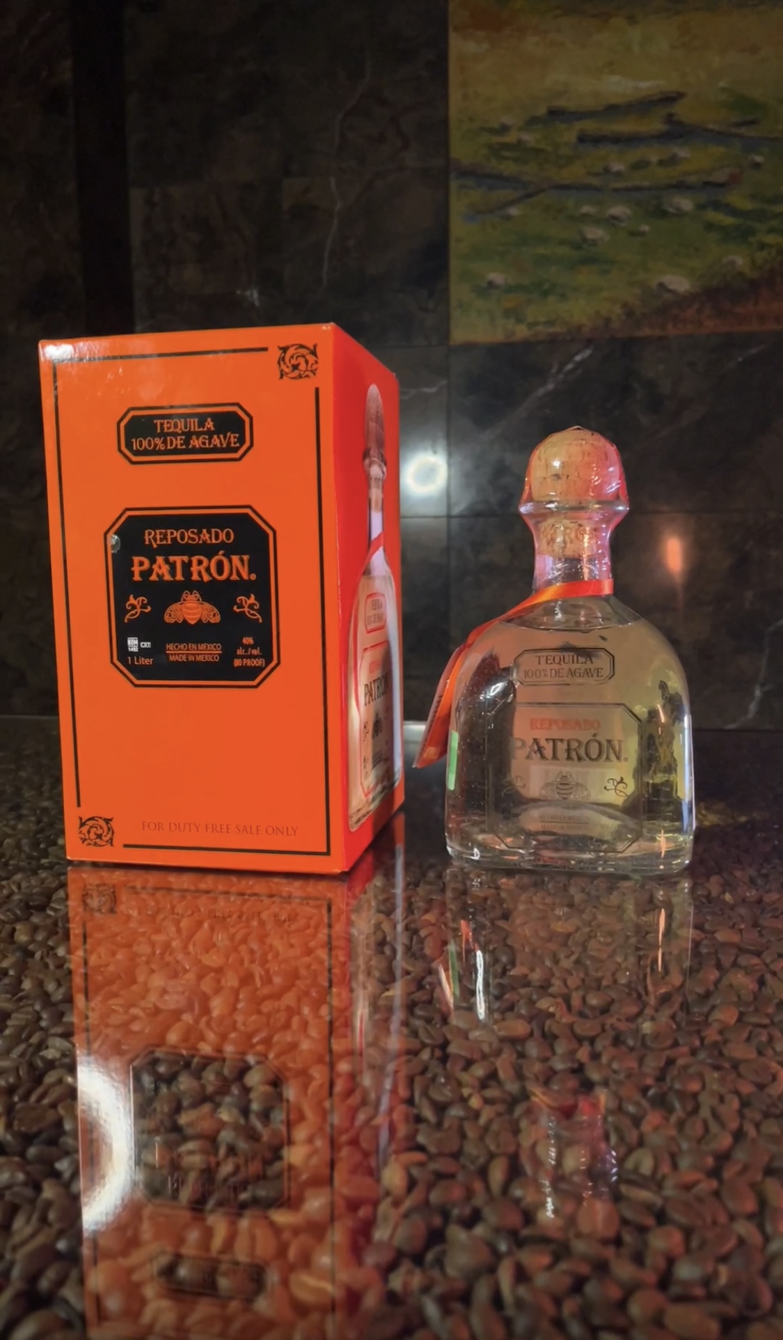 Patron Reposado Текила Патрон Репосадо 1л в подарочной упаковке