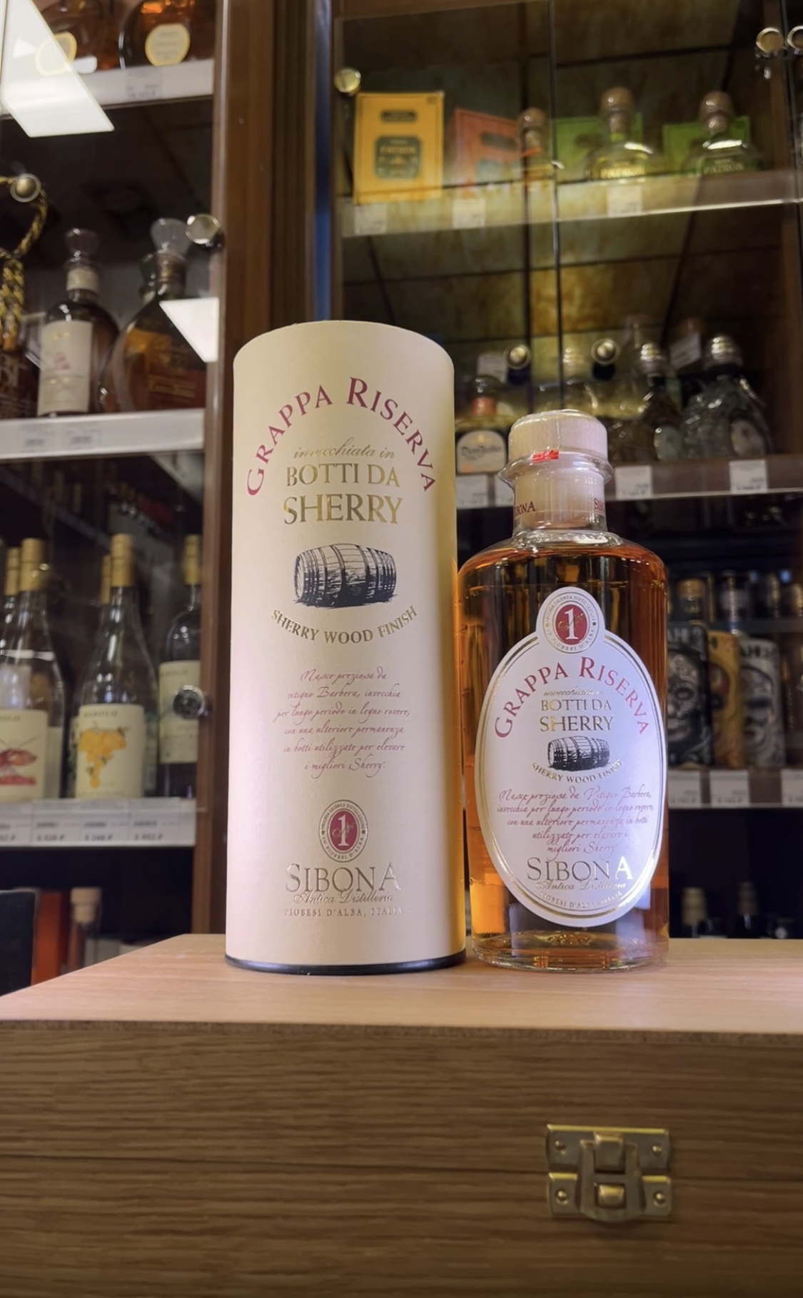 Riserva Botti Da Sherry Граппа Сибона Шерри Вуд Финиш 0.5л в подарочной тубе