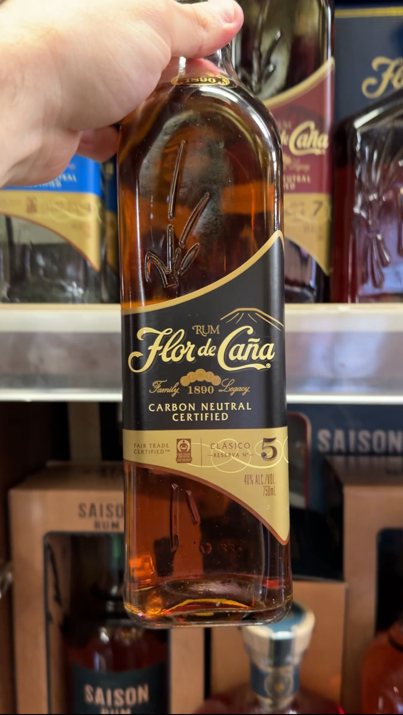 Flor de Cana Aniejo Oro 5 Ром Флор де Канья Аньехо Оро 5 года 0.75л