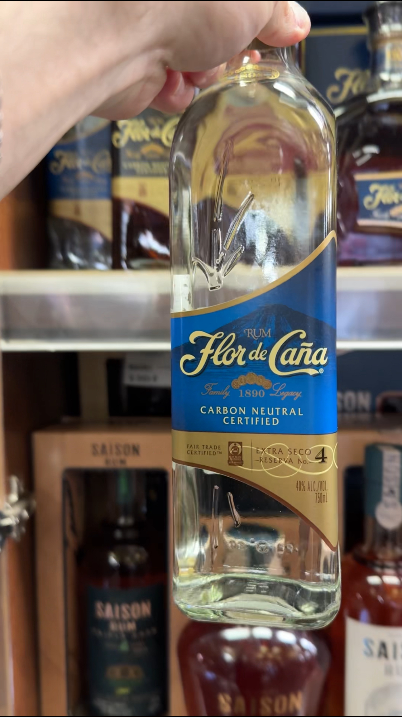 Flor de Cana Extra Seco 4 aged Ром Флор де Канья Экстра Секо 4 года 0.75л